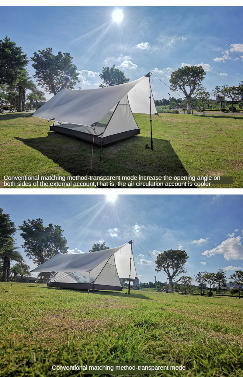 Cheap Goat Tents 3F UL GEAR Shanjing 20D 2 Person 3 Season Ultralight  Outdoor Camping Tent  Professional  Silnylon Rodless Multifunction Tent Tents 